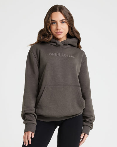 Classic Lounge Oversized Hoodie | Deep Taupe