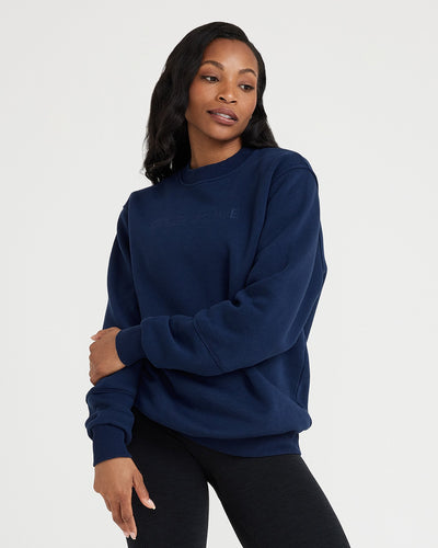 Classic Lounge Oversized Crew Neck | Midnight